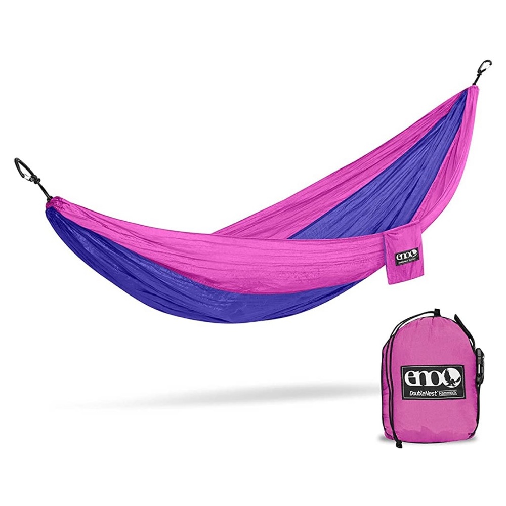 ENO, Eagles Nest Outfitters DoubleNest, Hammock, Purple/pink — STRAPS INCLUDED